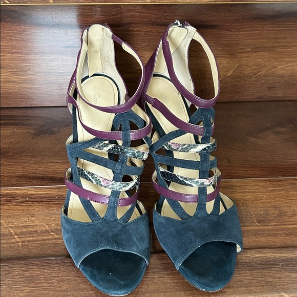 Calvin Klein Colorful Strappy Heels - Picture 1 of 2